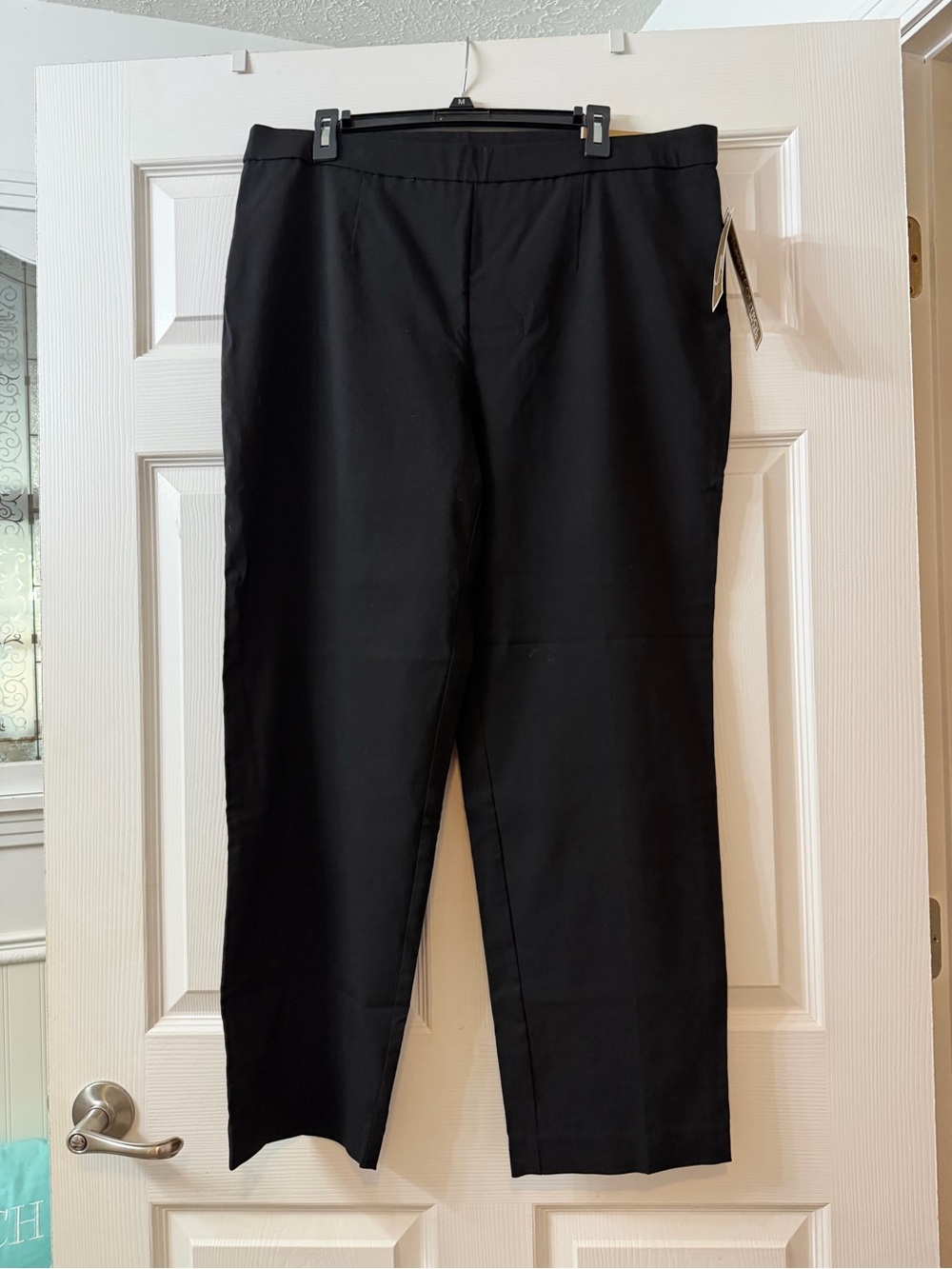 JM Collection Black Straight-Leg Work Pants